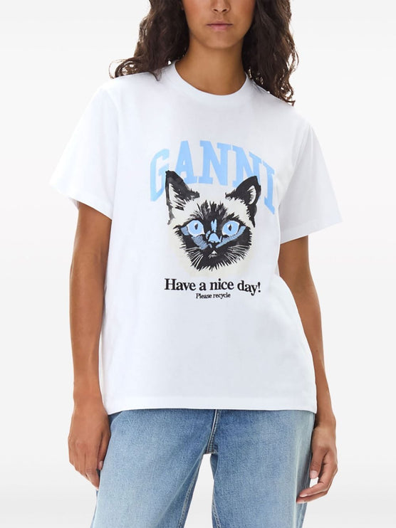 GANNI T-shirts and Polos White