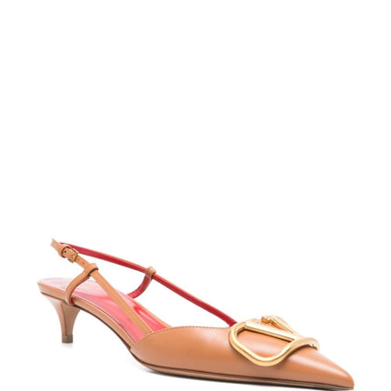 Valentino Garavani With Heel Leather Brown