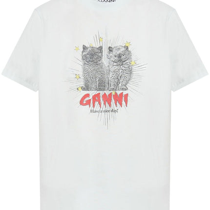 GANNI T-shirts and Polos Clear Blue