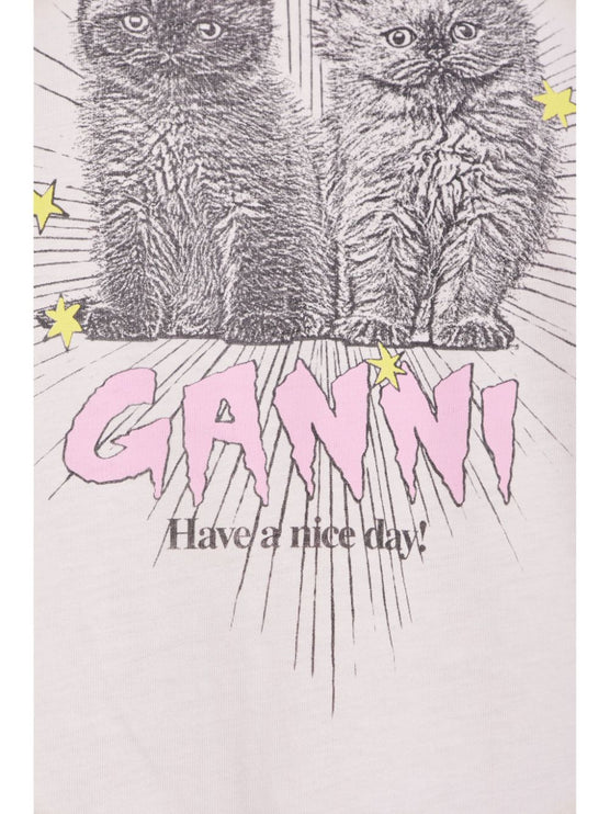 GANNI T-shirts and Polos Pink