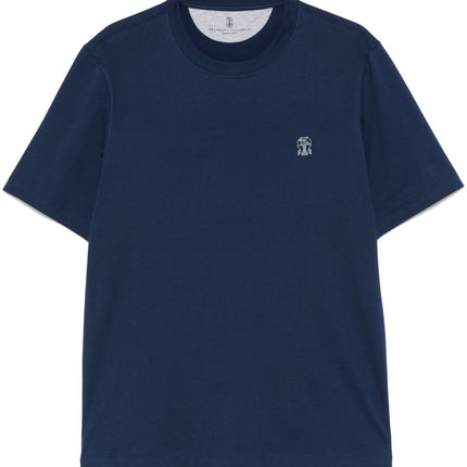 Brunello Cucinelli T-shirts and Polos Blue