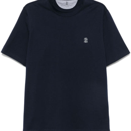 Brunello Cucinelli T-shirts and Polos Blue