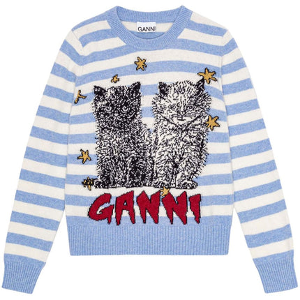 GANNI Sweaters Clear Blue