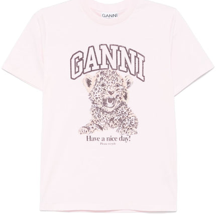 GANNI T-shirts and Polos Pink