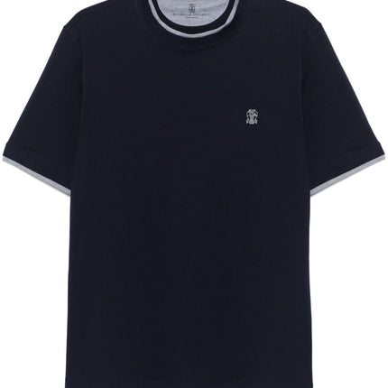 Brunello Cucinelli T-shirts and Polos Blue