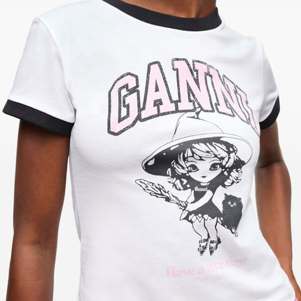 GANNI T-shirts and Polos White