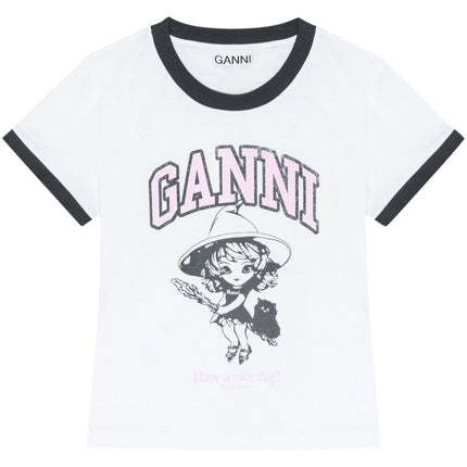 GANNI T-shirts and Polos White