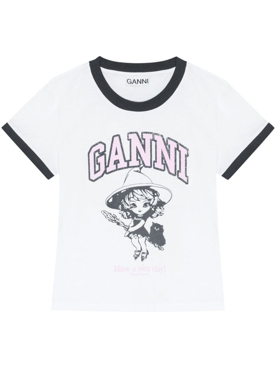 GANNI T-shirts and Polos White