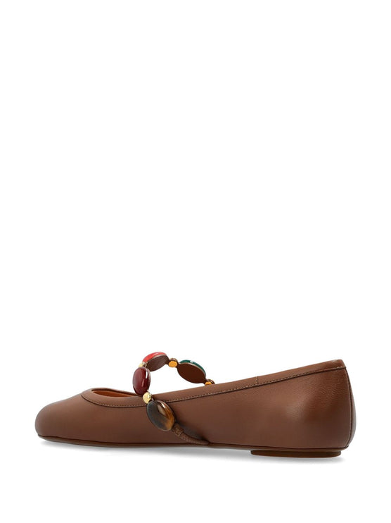 Gianvito Rossi Flat shoes Leather Brown