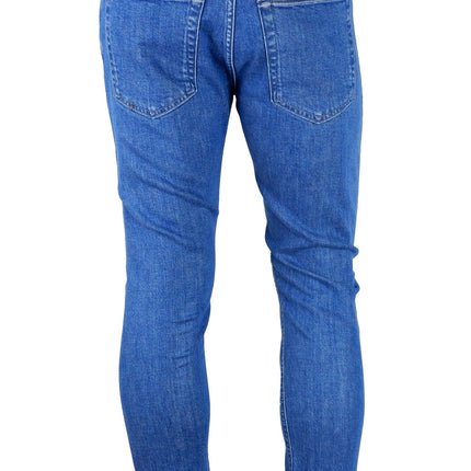 Chique lichtblauwe katoenen denim jeans