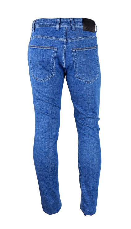 Chique lichtblauwe katoenen denim jeans