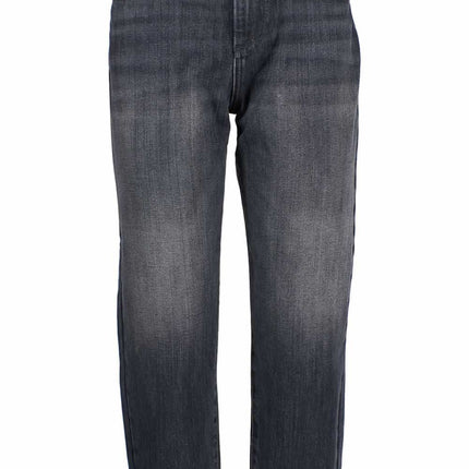 "Black Cotton Women High-Waisted Jean"