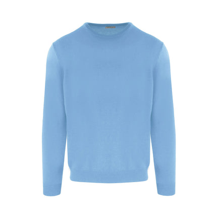 "Ice Blue Cashmere Men Sweater"