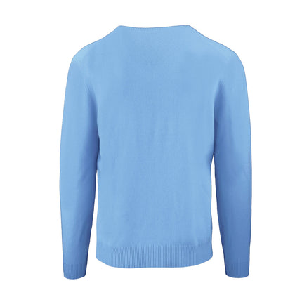 "Ice Blue Cashmere Men Sweater"