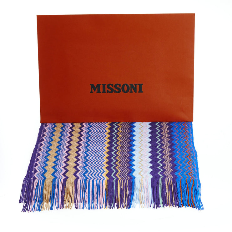 Geometric Pattern Fringed Luxury Scarf