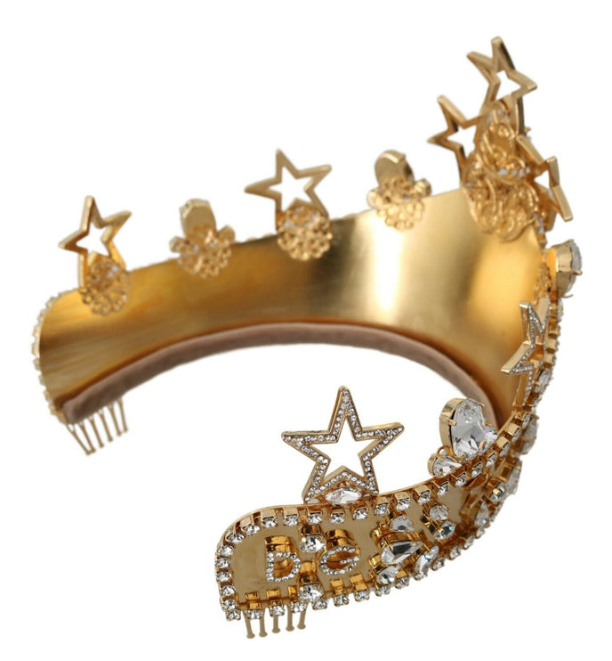 Regaal Kristallen Diadeem Gouden Tiara