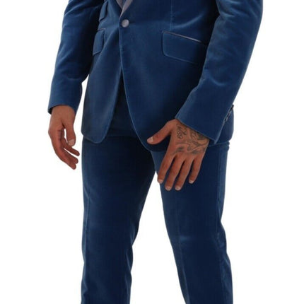 Traje elegante de Velvet Blue Slim Fit