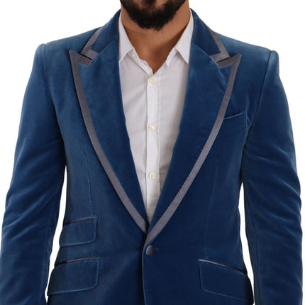 Traje elegante de Velvet Blue Slim Fit