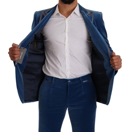 Traje elegante de Velvet Blue Slim Fit