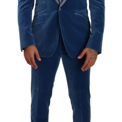 Traje elegante de Velvet Blue Slim Fit