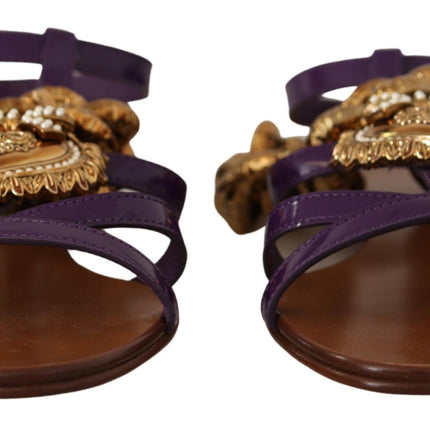 Purple Heart Chain Gladiator Flats