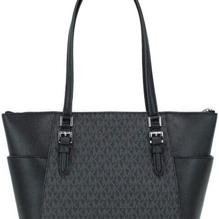 Charlotte Zwart PVC Leren Grote Top Zip Handtas Tas Tas