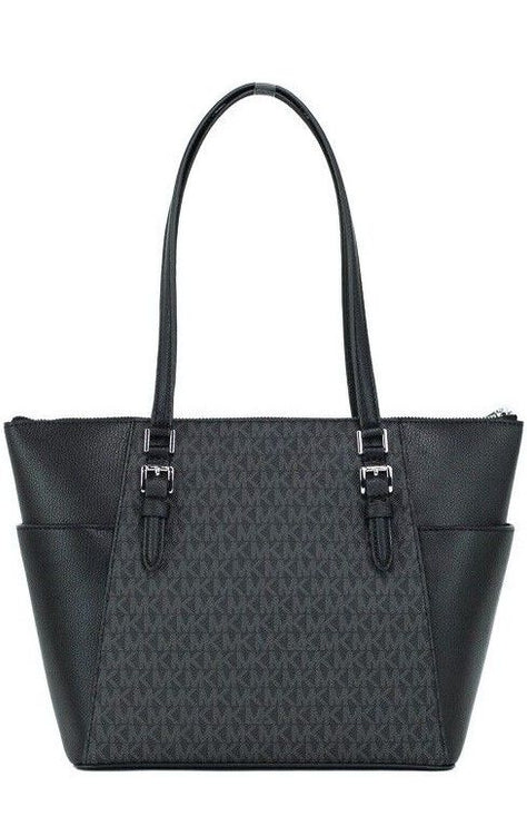 Charlotte Zwart PVC Leren Grote Top Zip Handtas Tas Tas