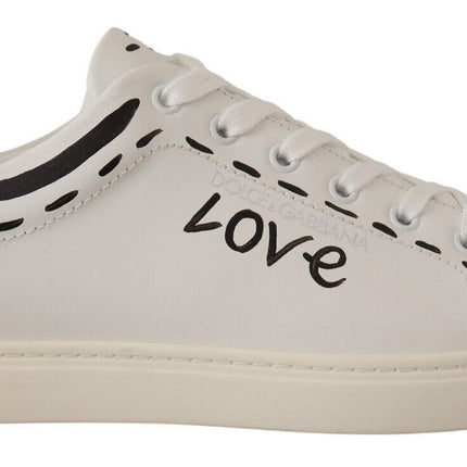 Elegantes zapatillas de deporte casual de cuero blanco