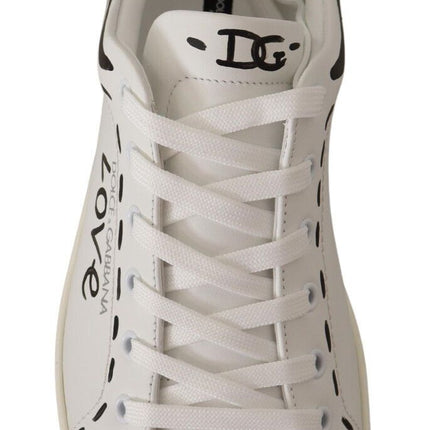 Elegantes zapatillas de deporte casual de cuero blanco