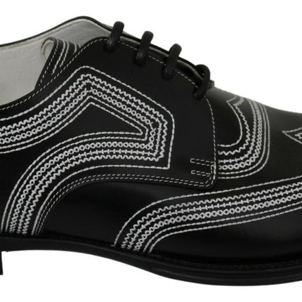 Elegant Black and White Derby Shoes