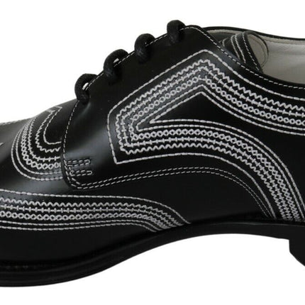 Elegant Black and White Derby Shoes