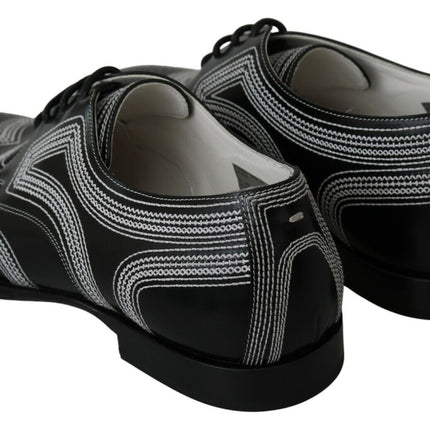 Elegant Black and White Derby Shoes