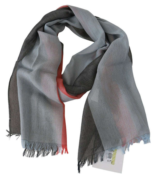 Elegante Bufanda Gris de Algodón Italiano