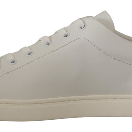 Elegantes zapatillas de deporte de cuero blanco de cuero blanco