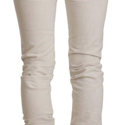 Jeans de ajuste delgados blancos y blancos