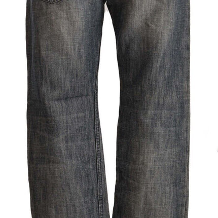 Jeans Ramie-Cotton taglio dritto grigio chic