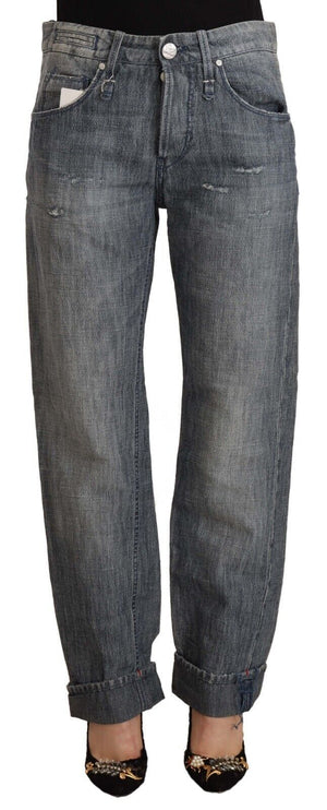 Jeans taglio dritto grigio chic