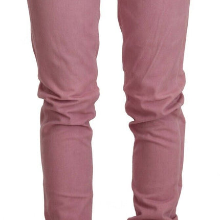 Eleganti jeans in denim rosa slim fit