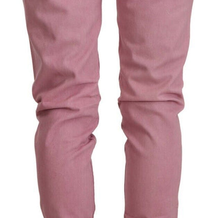 Eleganti jeans in denim rosa slim fit