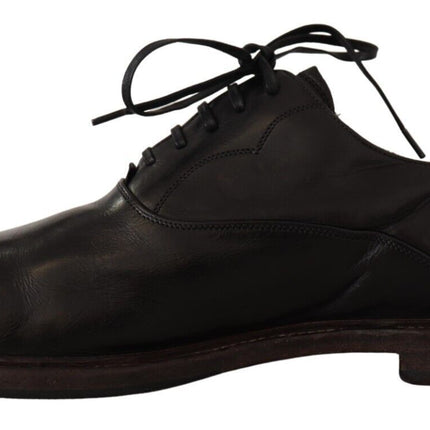 Elegantes zapatos formales de Derby de cuero negro