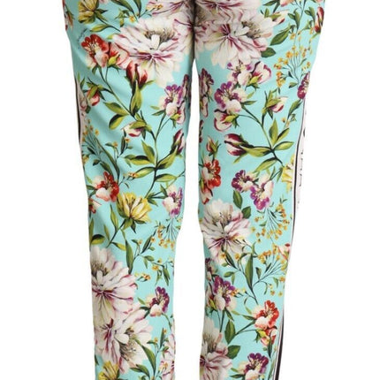 Pantalones de jogger de viscosa floral en verde