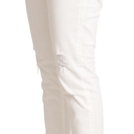 Jean en jean skinny blanc élégant