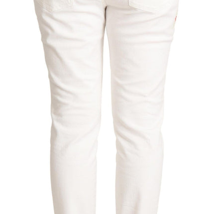 Jean en jean skinny blanc élégant