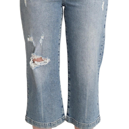 Jeans de mezclilla recortada Capri Capri