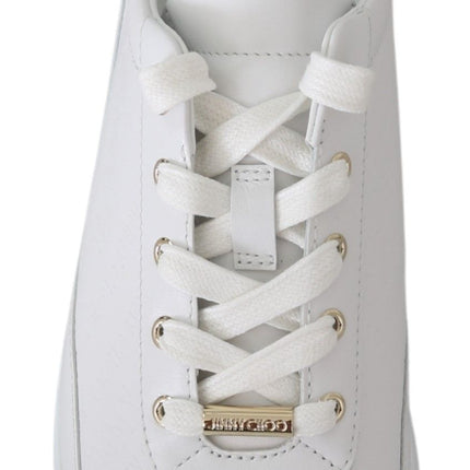 Eleganti sneaker in pelle bianca