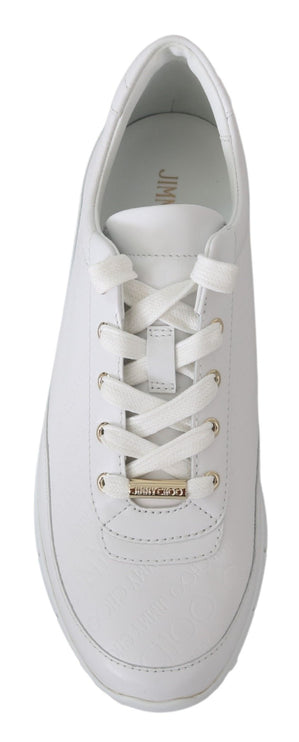 Eleganti sneaker in pelle bianca