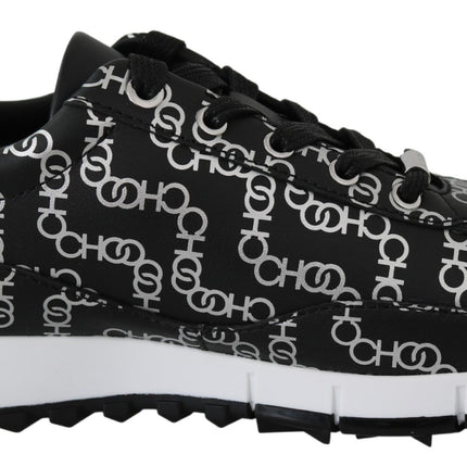 Eleganti sneaker in pelle nera e argento