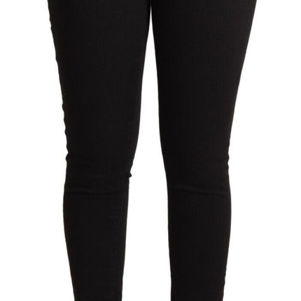 Jeans de mezclilla negras de fit chic Slim