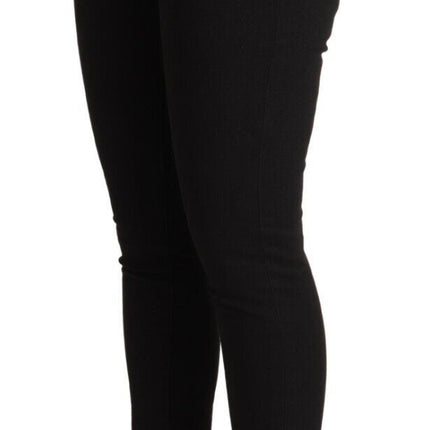 Jeans de mezclilla negras de fit chic Slim