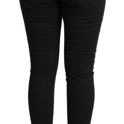 Jeans de mezclilla negras de fit chic Slim